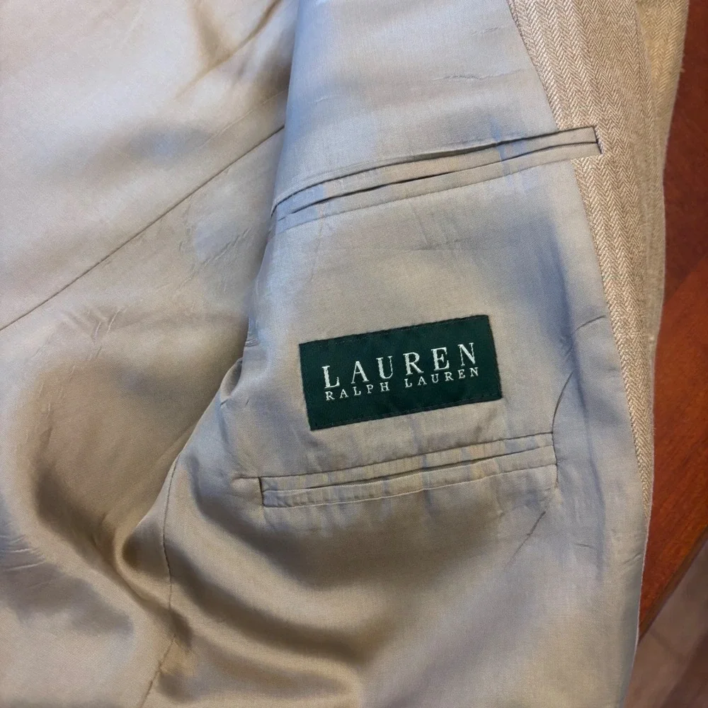 Lauren‎ Ralph Lauren | Made in Canada | Mens 40S | Silk Wool Blazer | Glen Plaid